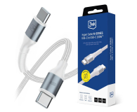 Kabel 3mk Hyper Cable N-SERIES C to C 2m PD 3.0 QC 3.0 20V/5A 100W Whi